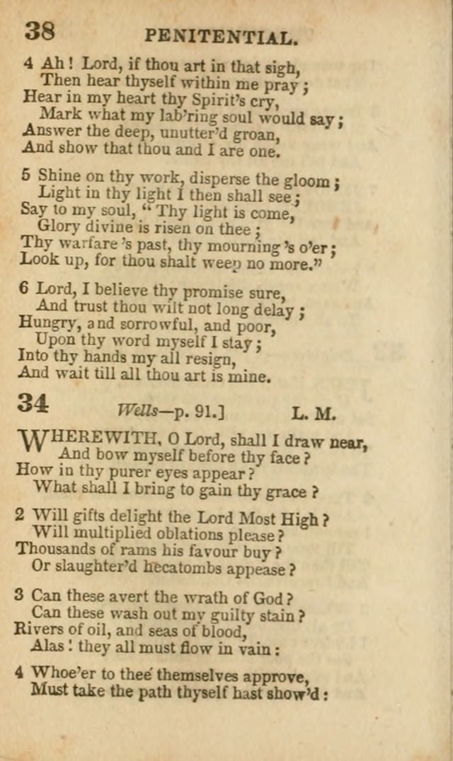 A Collection of Hymns: for the use of the Methodist Episcopal Church, principally from the collection of the Rev. John Wesley, A. M., late fellow of Lincoln College..(Rev. and corr. with a supplement) page 38