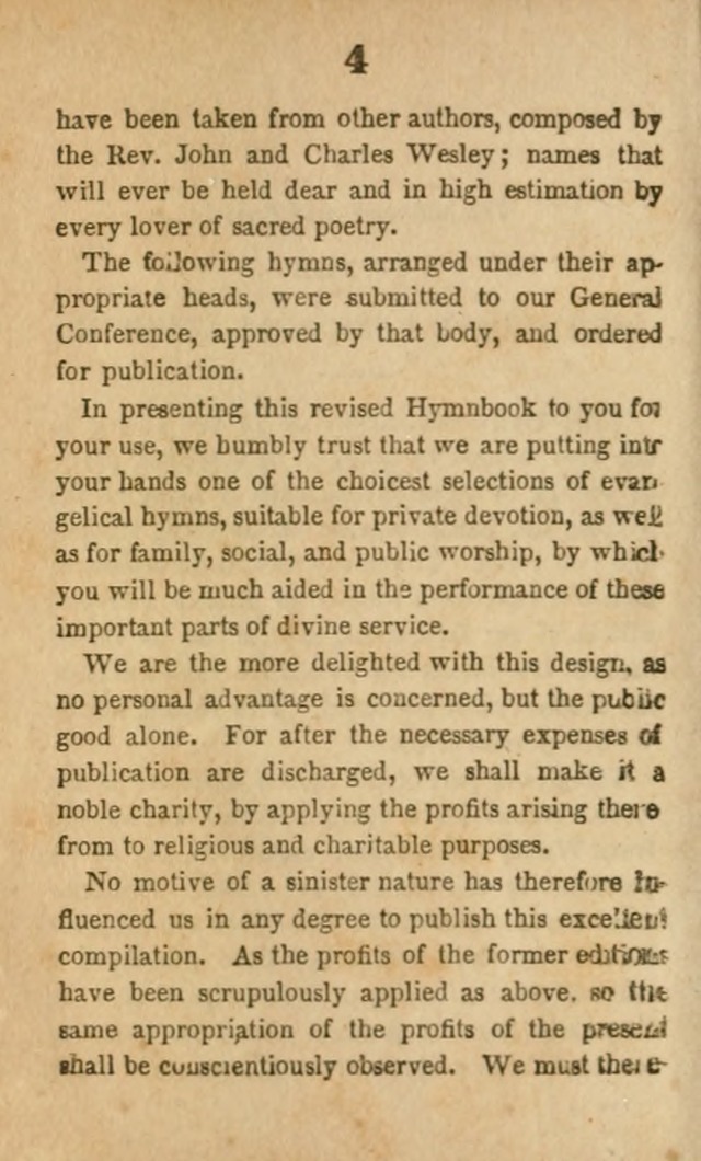 A Collection of Hymns: for the use of the Methodist Episcopal Church, principally from the collection of the Rev. John Wesley, A. M., late fellow of Lincoln College..(Rev. and corr. with a supplement) page 4