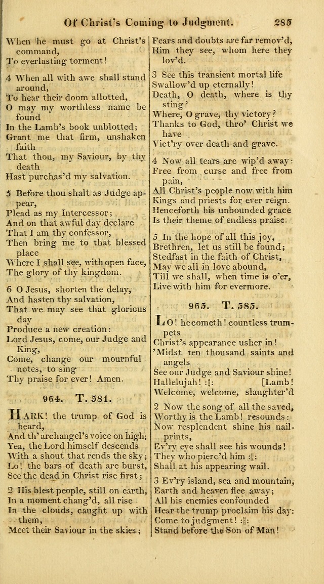 A Collection of Hymns for the Use of the Protestant Church of the United Brethren. (New and Rev. ed.) page 285