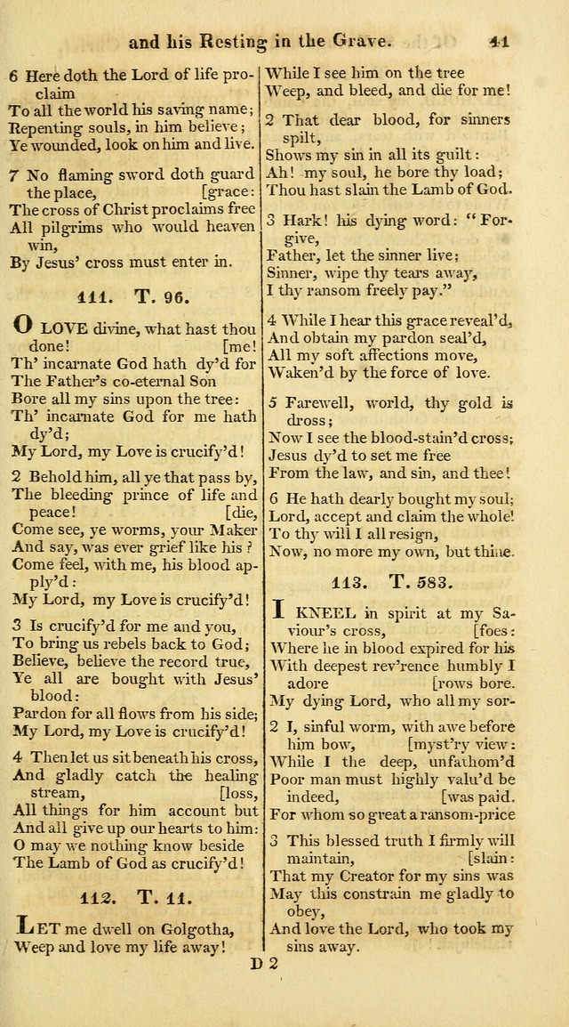 A Collection of Hymns for the Use of the Protestant Church of the United Brethren. (New and Rev. ed.) page 41