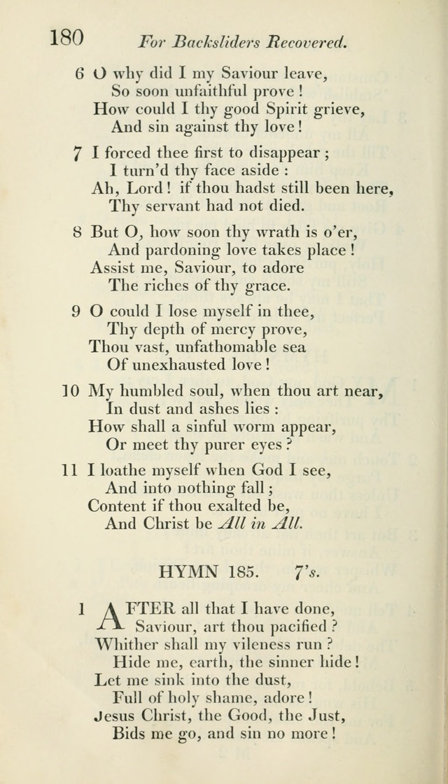 A Collection of Hymns, for the Use of the People Called Methodists, with a Supplement page 182