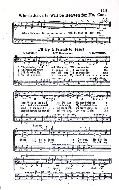 Christian Joy: a combination of new and favorite revival songs for church services, singing conventions, and revivals page 114