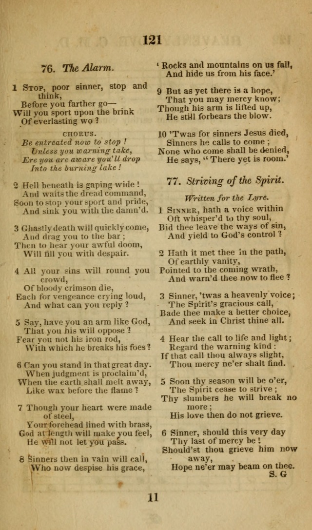 The Christian Lyre: Vol I (8th ed. rev.) page 121