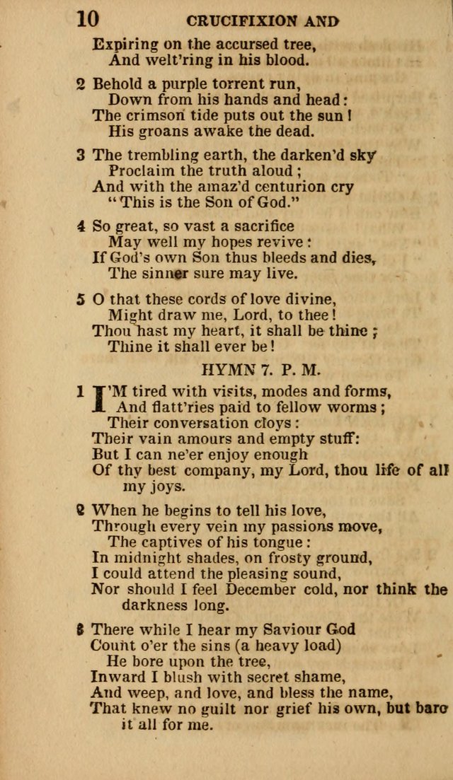 The Camp-Meeting Chorister: or, a collection of hymns and spiritual songs, for the pious of all denominations. To be sung at camp meetings, during revivals of religion, and on other occasions page 10