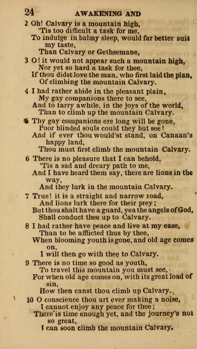 The Camp-Meeting Chorister: or, a collection of hymns and spiritual songs, for the pious of all denominations. To be sung at camp meetings, during revivals of religion, and on other occasions page 24