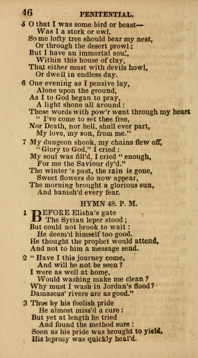 The Camp-Meeting Chorister: or, a collection of hymns and spiritual songs, for the pious of all denominations. To be sung at camp meetings, during revivals of religion, and on other occasions page 46
