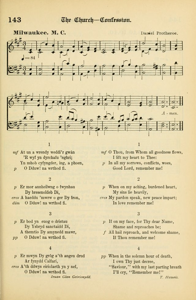 Cân a Mawl: llyfr hymna a thonau Methodistiaid Calfinaidd Unol Dalaethau yr America=Song and Praise: the hymnal of the Calvinistic Methodist Church of the United States of America page 145