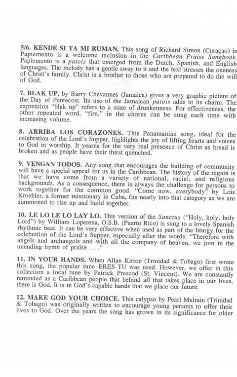 Caribbean Praise page viii