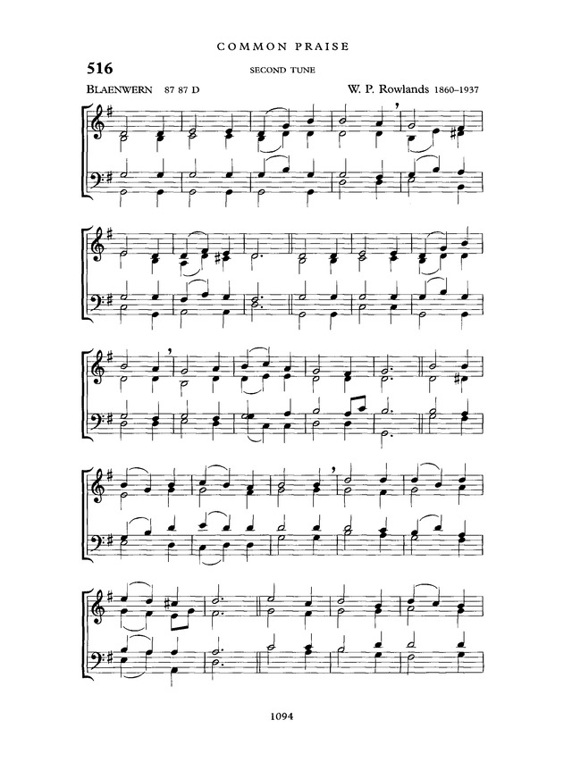 Common Praise: A new edition of Hymns Ancient and Modern page 1095