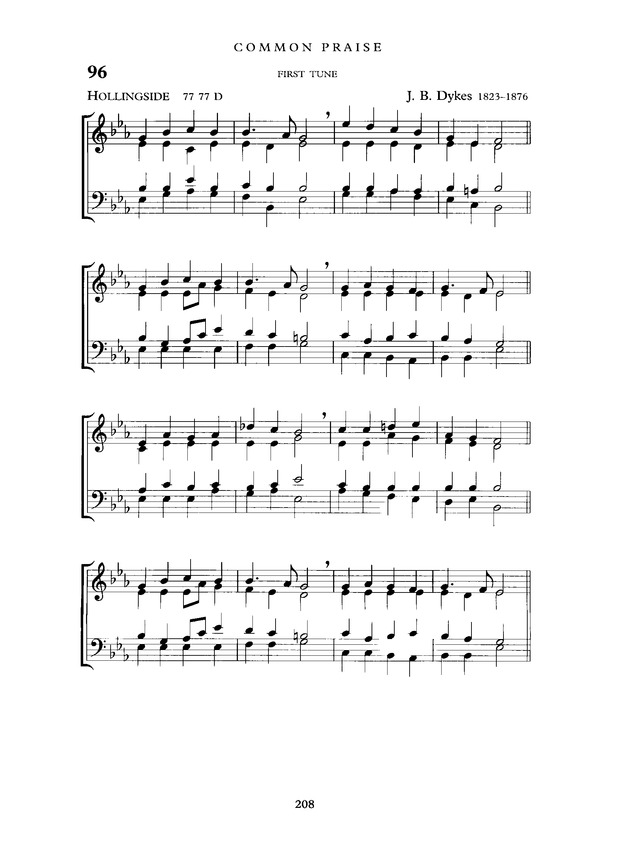 Common Praise: A new edition of Hymns Ancient and Modern page 208