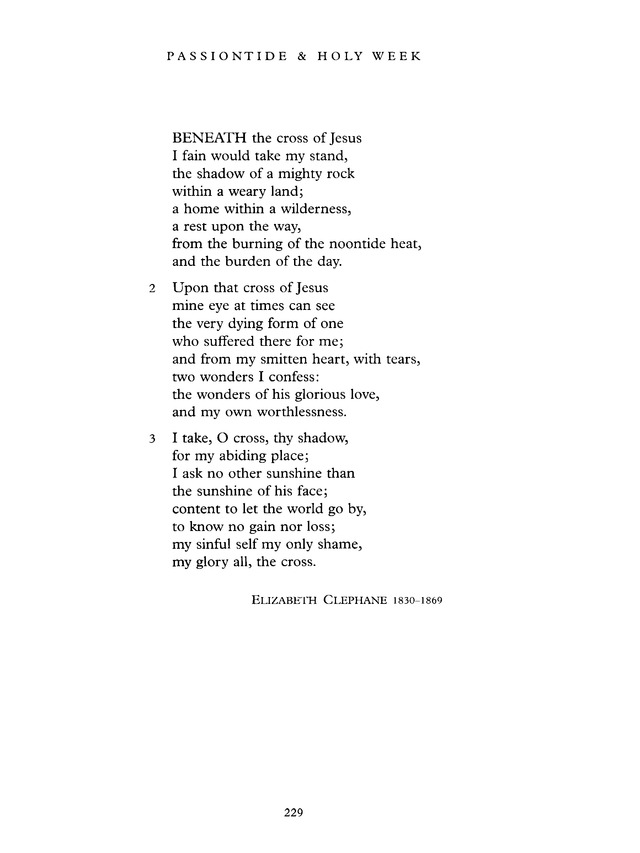 Common Praise: A new edition of Hymns Ancient and Modern page 229
