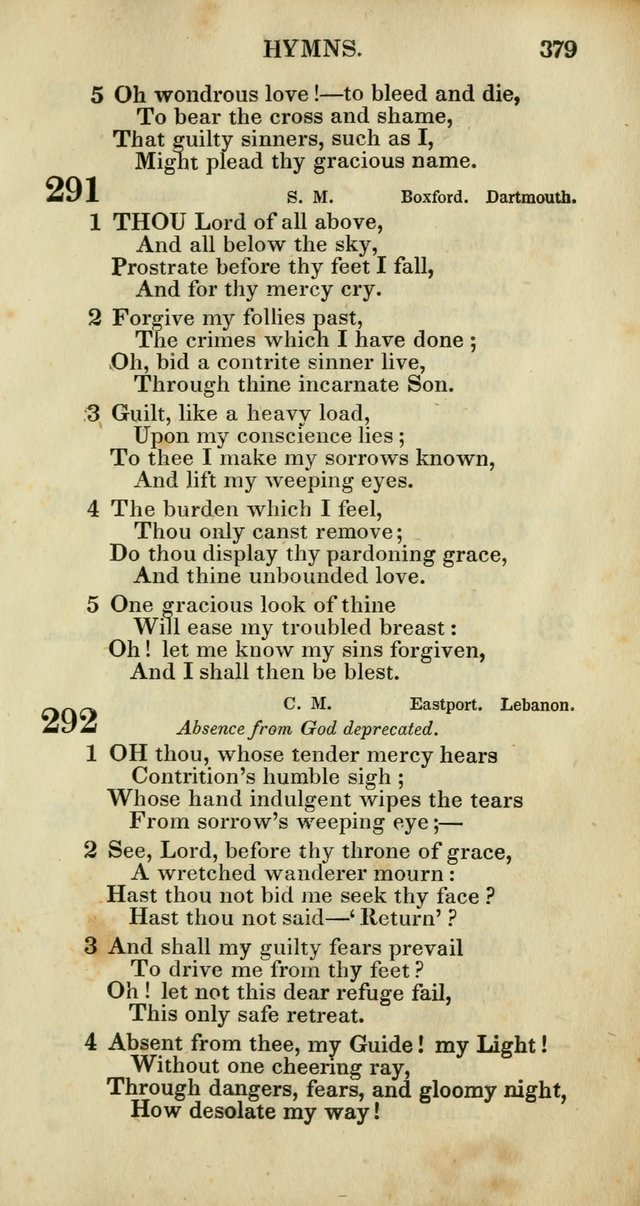 Church Psalmody: a Collection of Psalms and Hymns adapted to public worship page 382