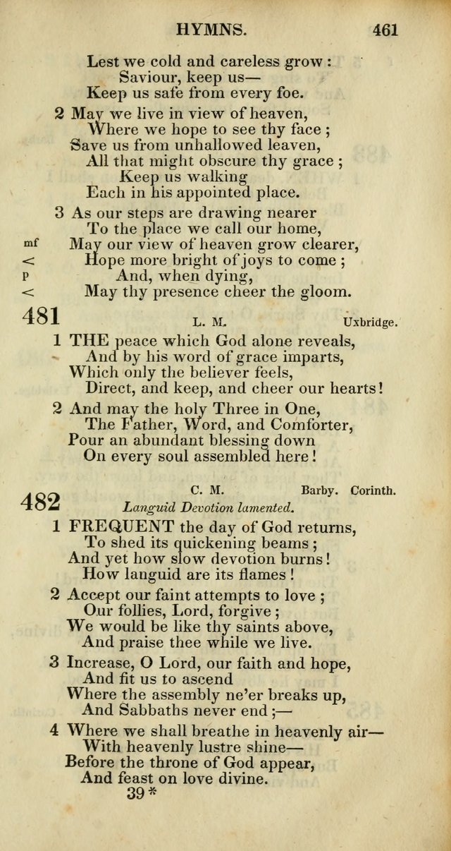 Church Psalmody: a Collection of Psalms and Hymns adapted to public worship page 464