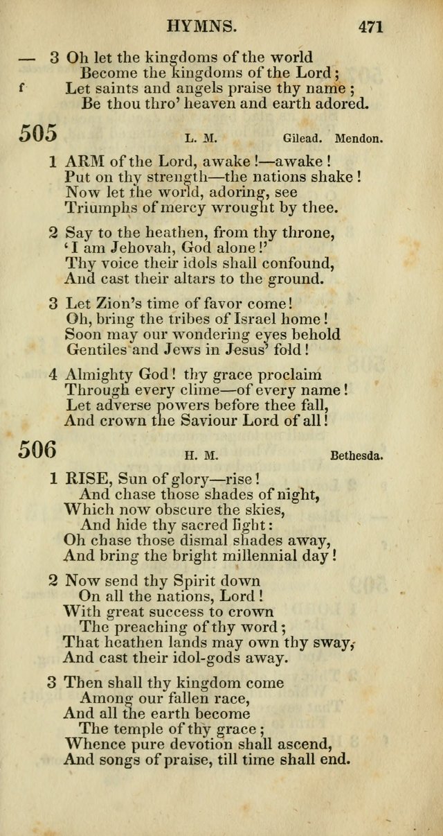 Church Psalmody: a Collection of Psalms and Hymns adapted to public worship page 474