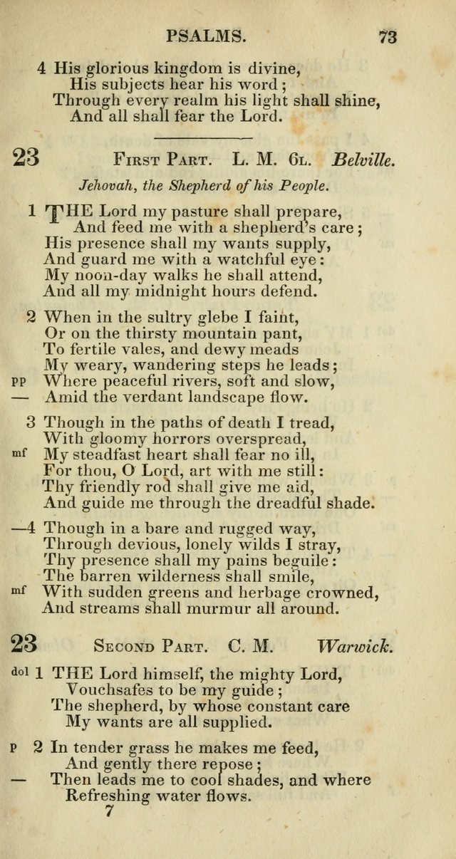 Church Psalmody: a Collection of Psalms and Hymns adapted to public worship page 76