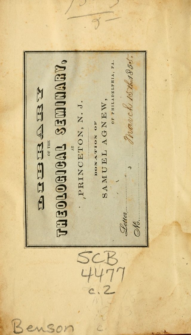 Church Psalmody: a Collection of Psalms and Hymns Adapted to Public Worship page 1