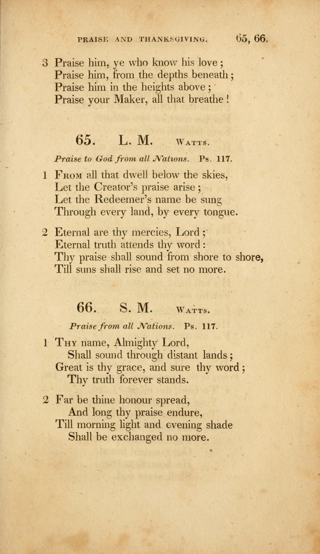 A Collection of Psalms and Hymns for Christian Worship. (3rd ed.) page 47