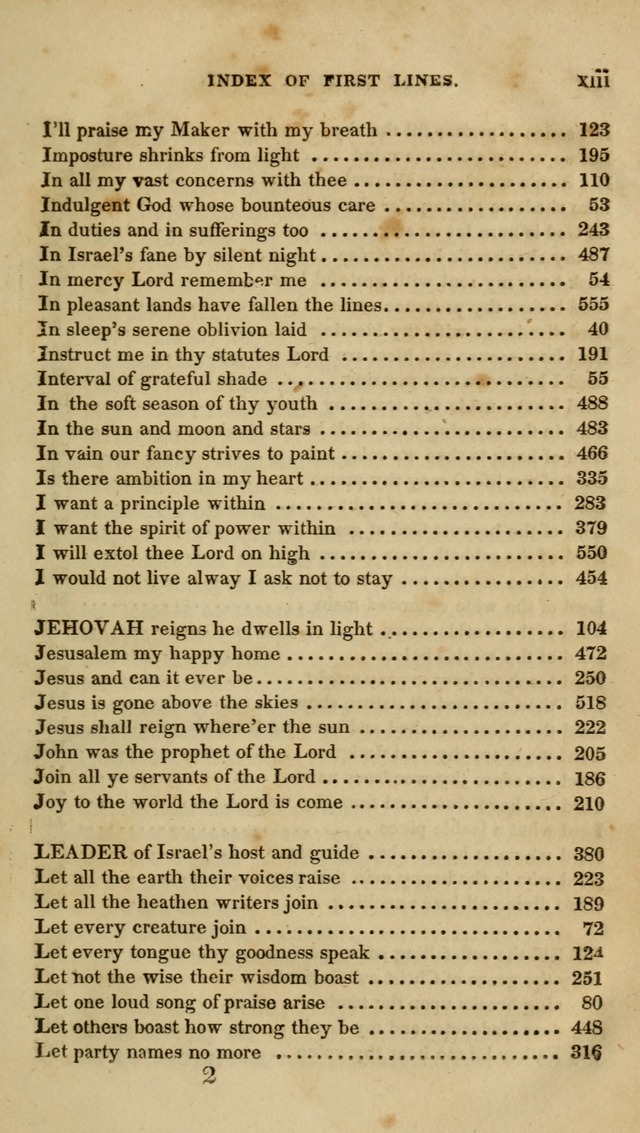 A Collection of Psalms and Hymns for Christian Worship (6th ed.) page xv