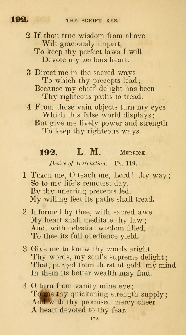 A Collection of Psalms and Hymns for Christian Worship. (45th ed.) page 172