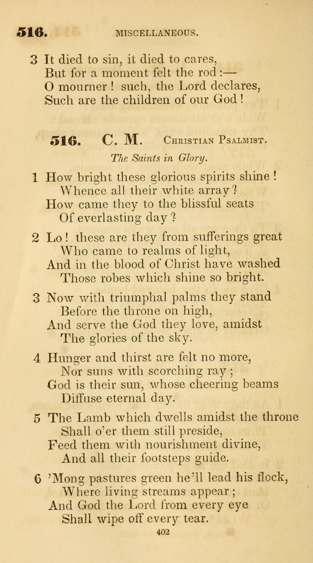 A Collection of Psalms and Hymns for Christian Worship. (45th ed.) page 402