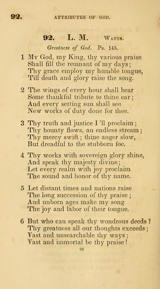 A Collection of Psalms and Hymns for Christian Worship. (45th ed.) page 96