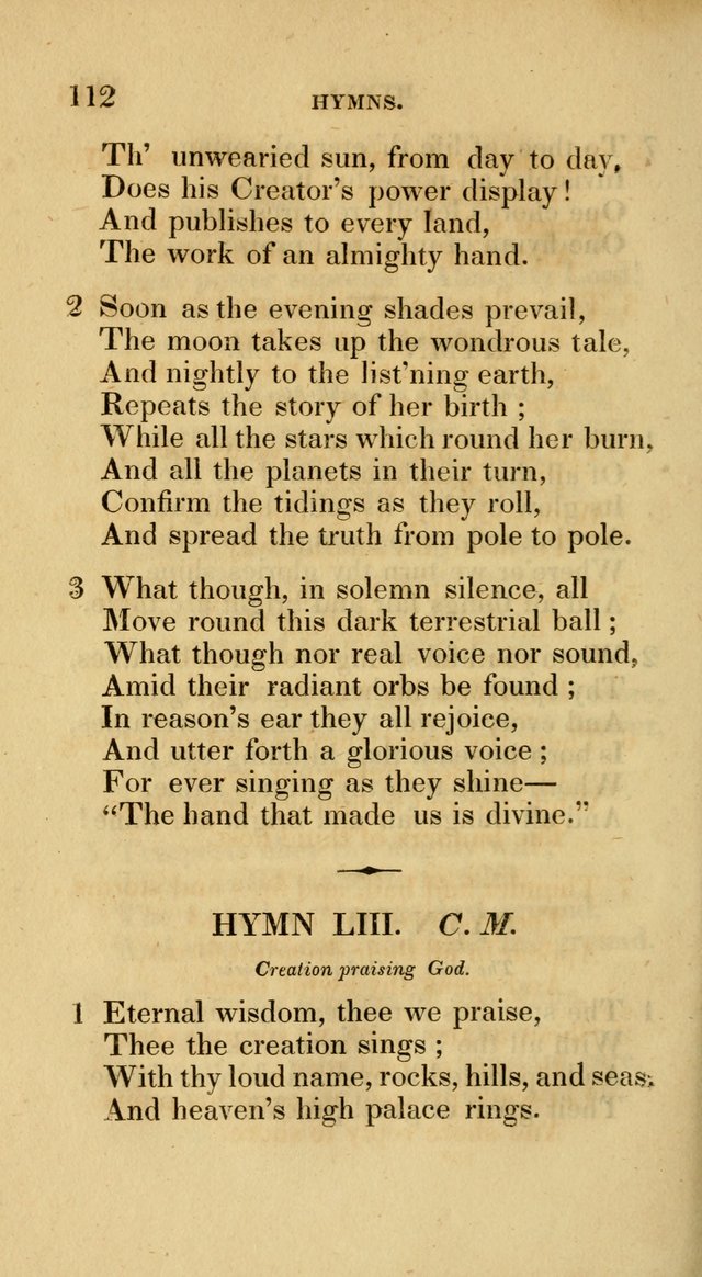 A Collection of Psalms and Hymns for Social and Private Worship page 112