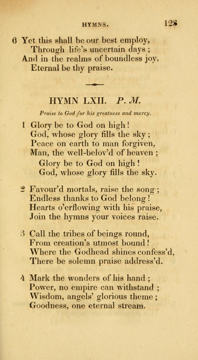 A Collection of Psalms and Hymns for Social and Private Worship page 123