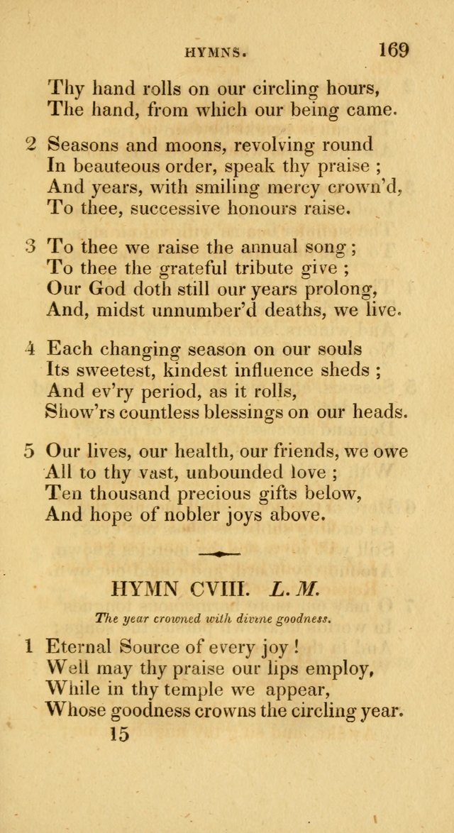 A Collection of Psalms and Hymns for Social and Private Worship page 169