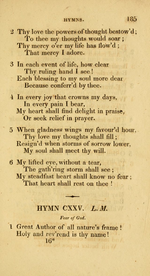 A Collection of Psalms and Hymns for Social and Private Worship page 185