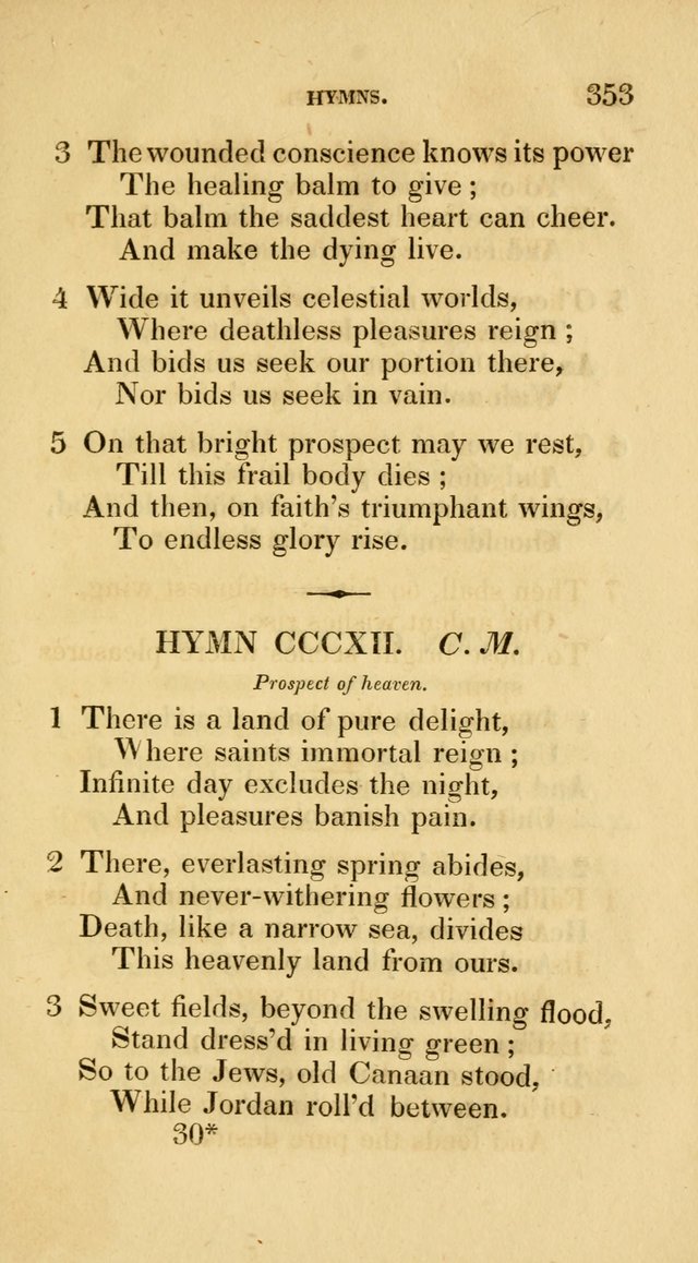 A Collection of Psalms and Hymns for Social and Private Worship page 353