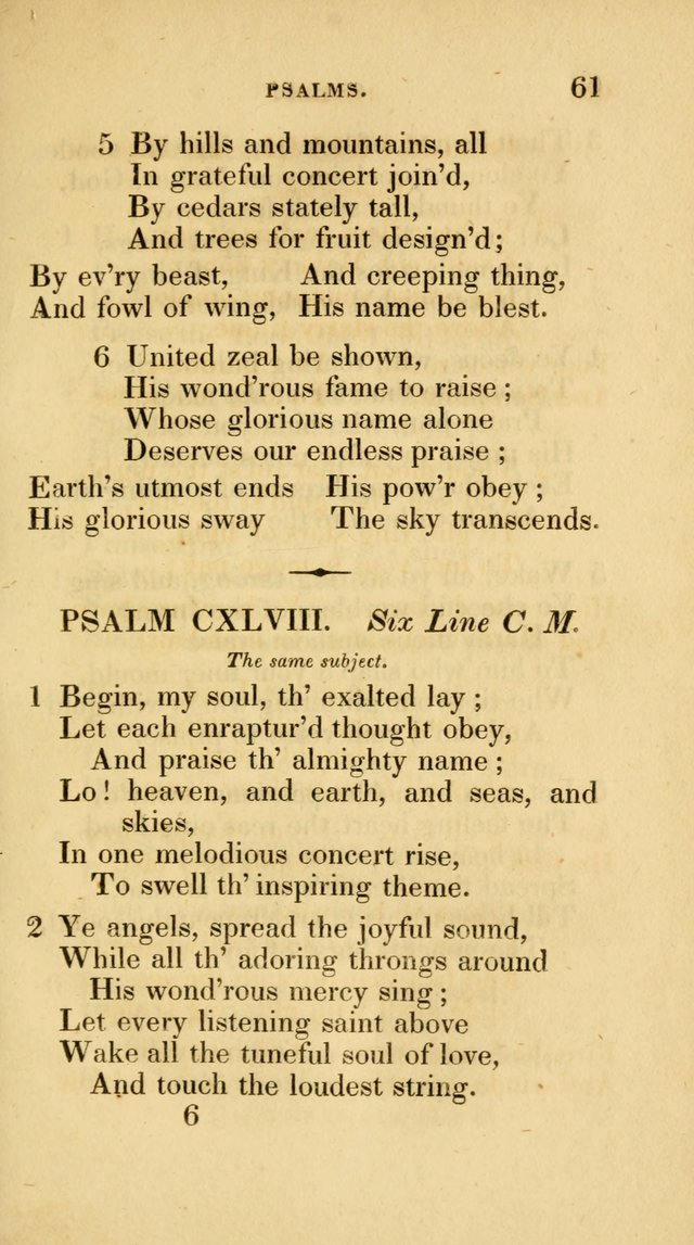 A Collection of Psalms and Hymns for Social and Private Worship page 61