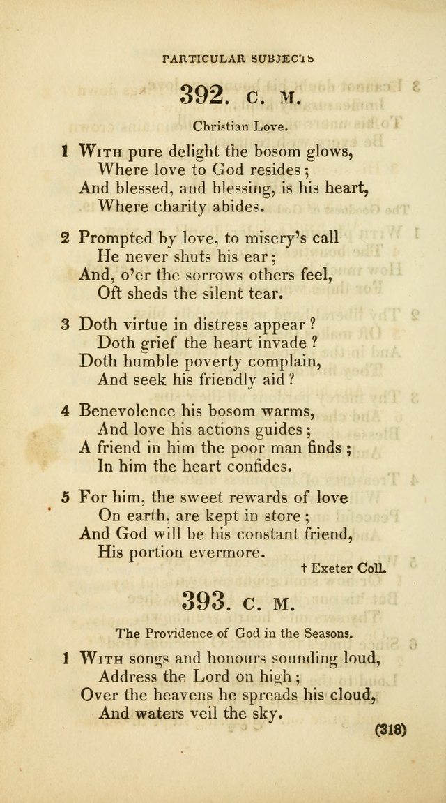 A Collection of Psalms and Hymns, for Social and Private Worship (Rev. ed.  with supplement) page 319