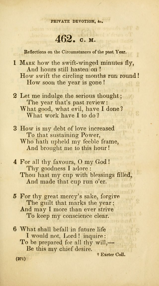 A Collection of Psalms and Hymns, for Social and Private Worship (Rev. ed.  with supplement) page 372