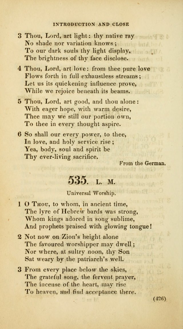 A Collection of Psalms and Hymns, for Social and Private Worship (Rev. ed.  with supplement) page 427