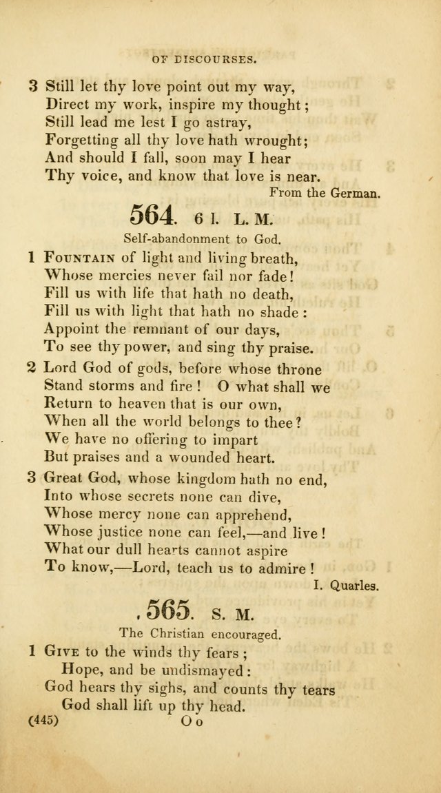 A Collection of Psalms and Hymns, for Social and Private Worship (Rev. ed.  with supplement) page 446