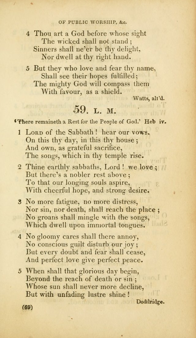 A Collection of Psalms and Hymns, for Social and Private Worship (Rev. ed.  with supplement) page 70