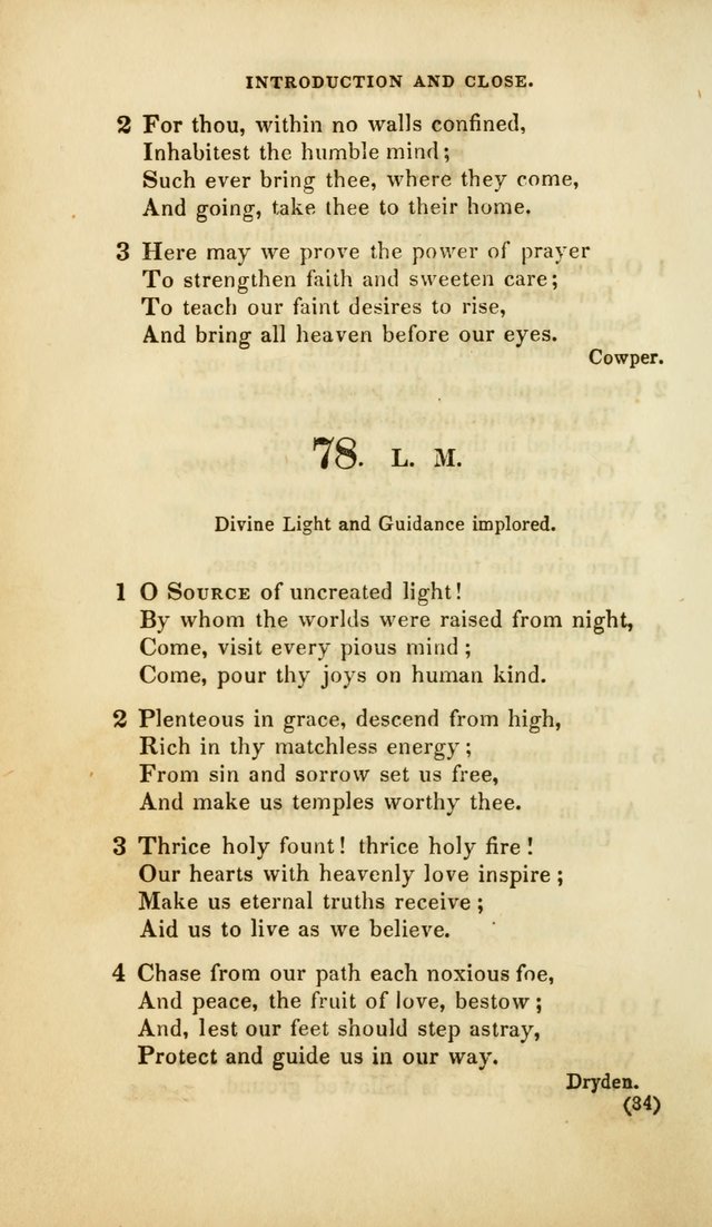 A Collection of Psalms and Hymns, for Social and Private Worship (Rev. ed.  with supplement) page 85