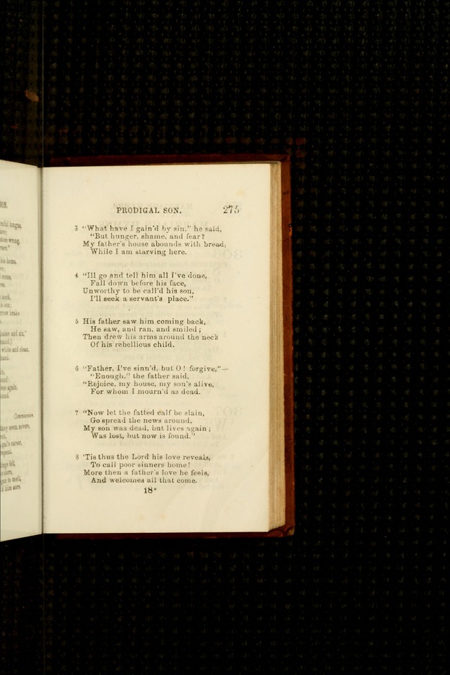 A Collection of Psalms, Hymns, and Spiritual Songs: suited to the various occasions of public worship and private devotion of the church of Christ: with an appendix of  German hymns page 275