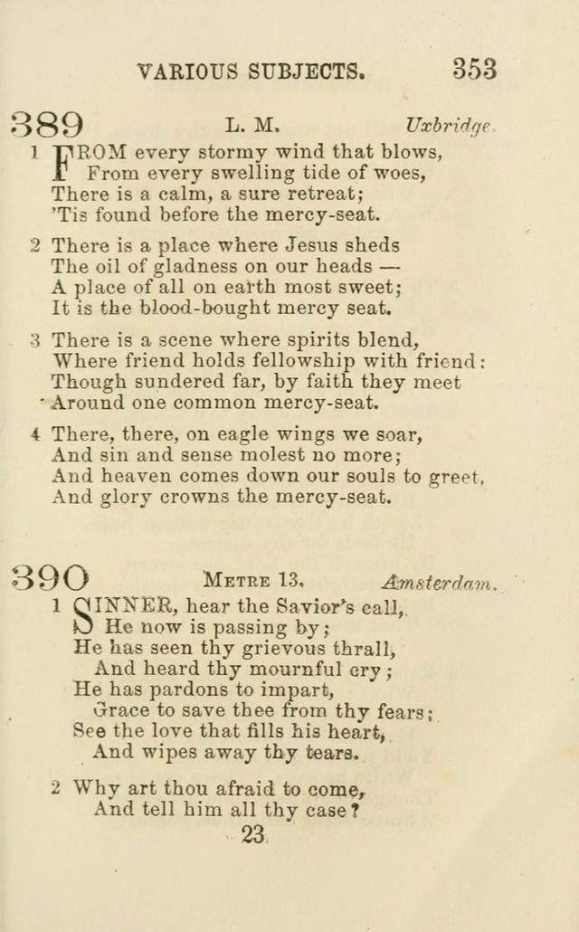 A Collection of Psalms, Hymns, and Spiritual Songs: suited to the various occasions of public worship and private devotion of the church of Christ: with an appendix of  German hymns page 353