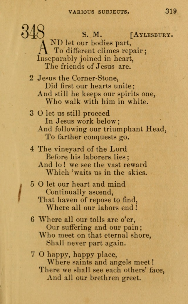 A Collection of Psalms, Hymns, and Spiritual Songs: suited to the various occasions of public worship and private devotion, of the church of Christ (6th ed.) page 319