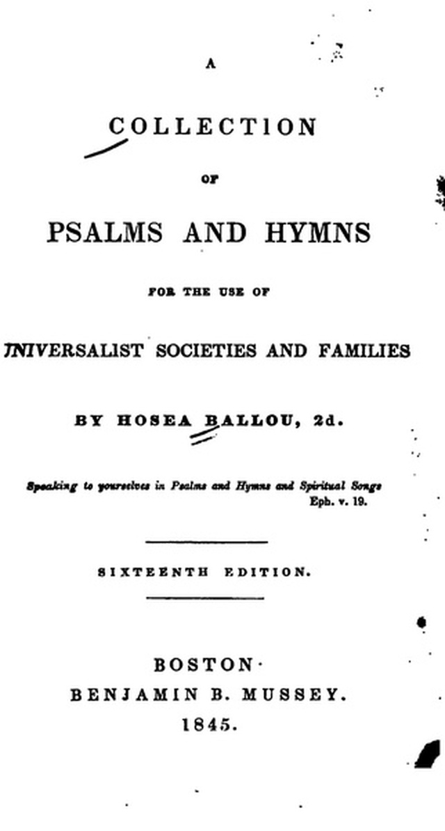 A Collection of Psalms and Hymns for the Use of Universalist Societies and Families 16ed.   page 4