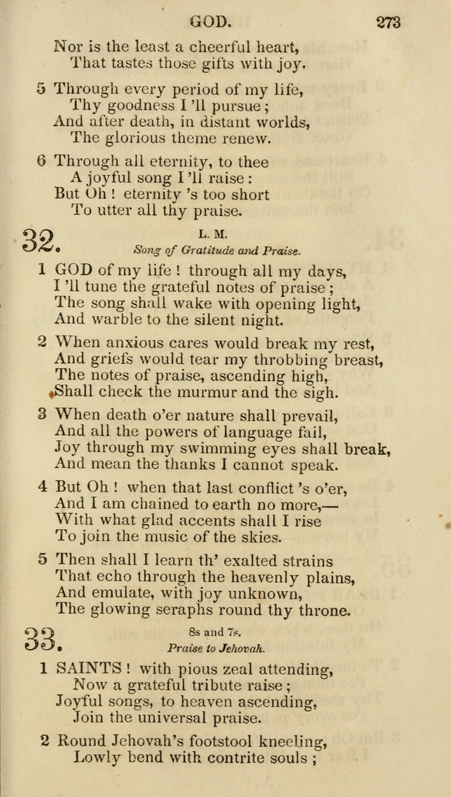 Church Psalmist: or psalms and hymns for the public, social and private use of evangelical Christians (5th ed.) page 275