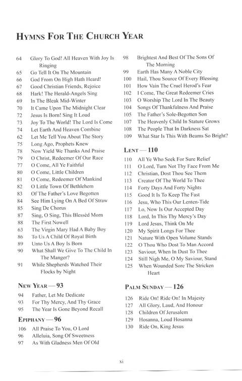CPWI Hymnal page ix