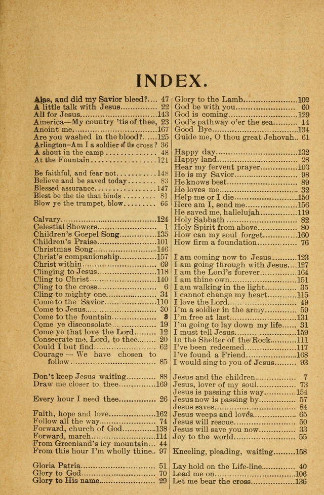 Celestial Showers No. 1, a collection of gospel songs used in Rev. I. Toliver