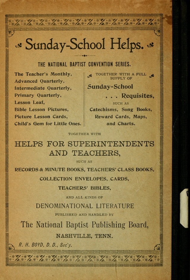Celestial Showers No. 1, a collection of gospel songs used in Rev. I. Toliver