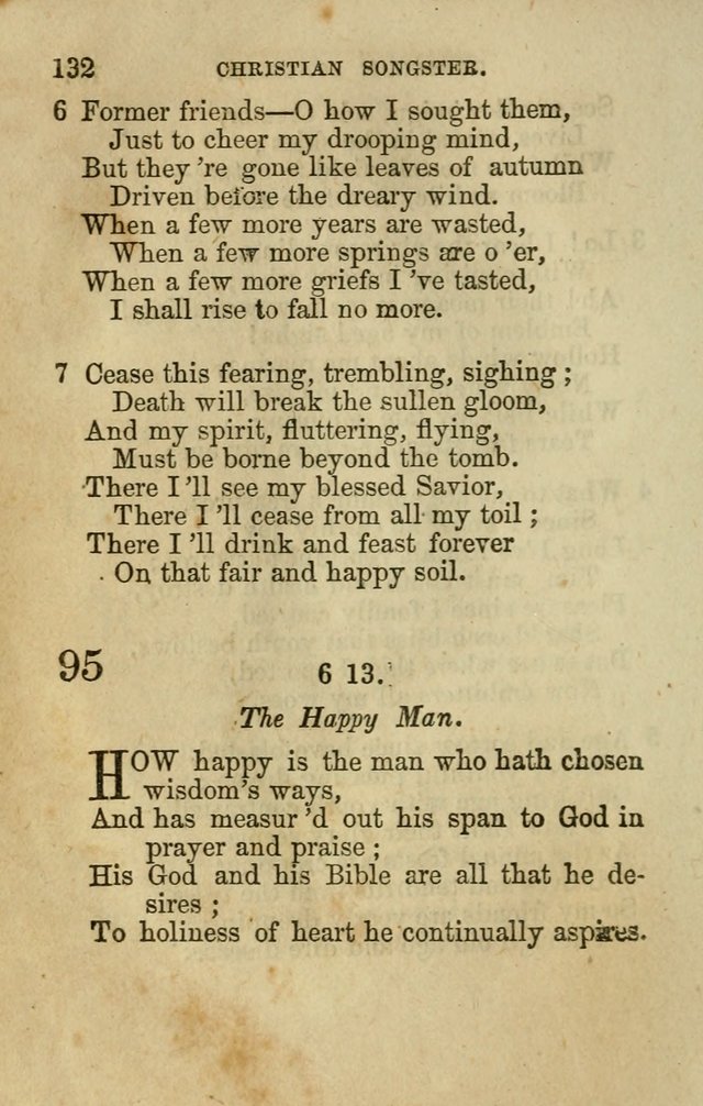 The Christian Songster: a collection of hymns and spiritual songs, usually sung at camp, prayer, and social meetings, and revivals of religion. Designed for all denominations page 141