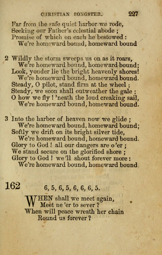The Christian Songster: a collection of hymns and spiritual songs, usually sung at camp, prayer, and social meetings, and revivals of religion. Designed for all denominations page 236