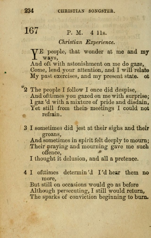 The Christian Songster: a collection of hymns and spiritual songs, usually sung at camp, prayer, and social meetings, and revivals of religion. Designed for all denominations page 243