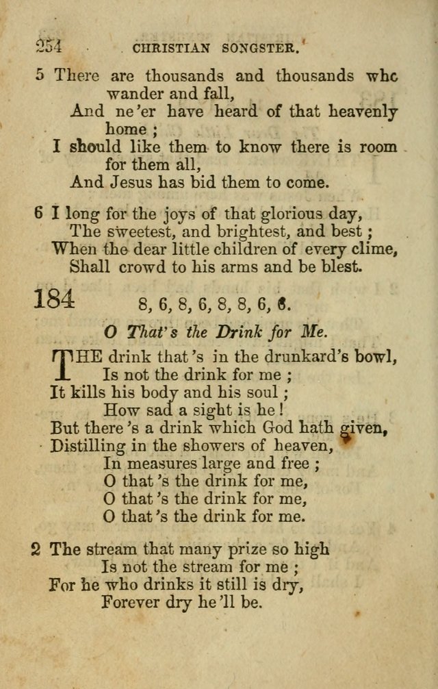 The Christian Songster: a collection of hymns and spiritual songs, usually sung at camp, prayer, and social meetings, and revivals of religion. Designed for all denominations page 263