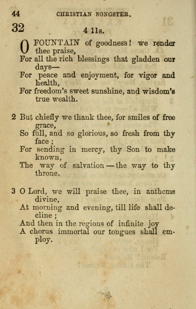 The Christian Songster: a collection of hymns and spiritual songs, usually sung at camp, prayer, and social meetings, and revivals of religion. Designed for all denominations page 51